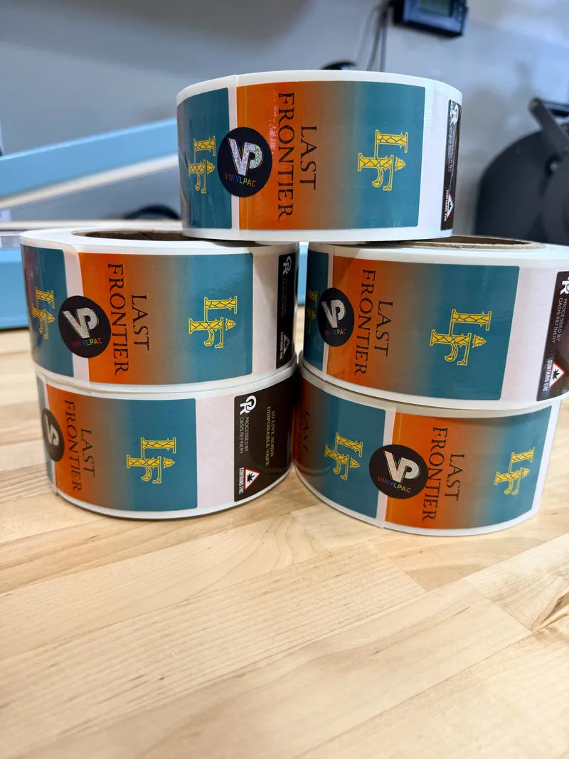 Last frontier stacked label rolls