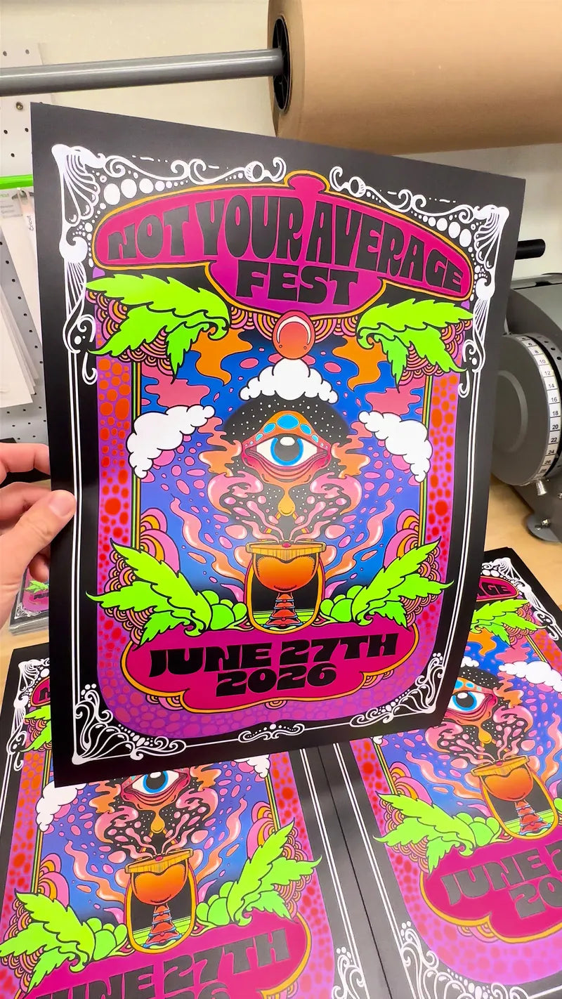 Not Your Average Fest psychedelic print