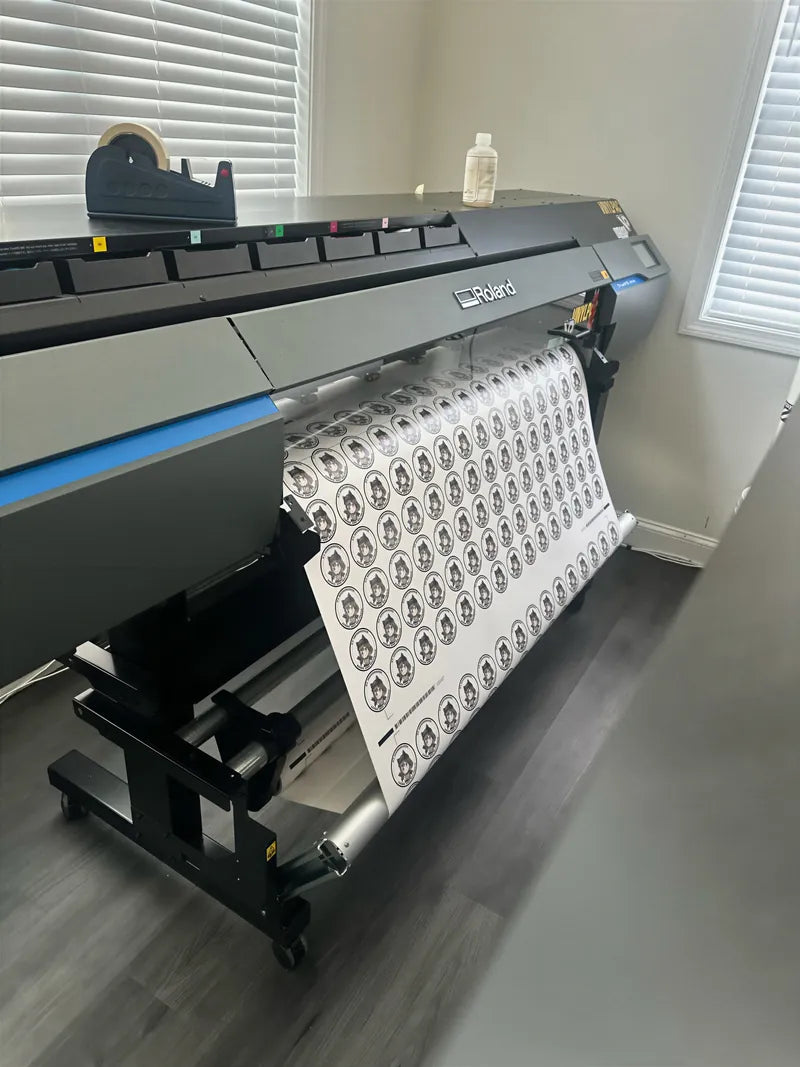 Roland printer with roll output