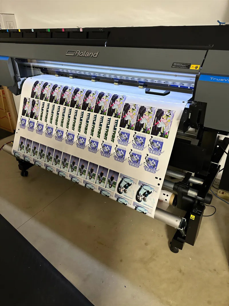 Printer with sticker output