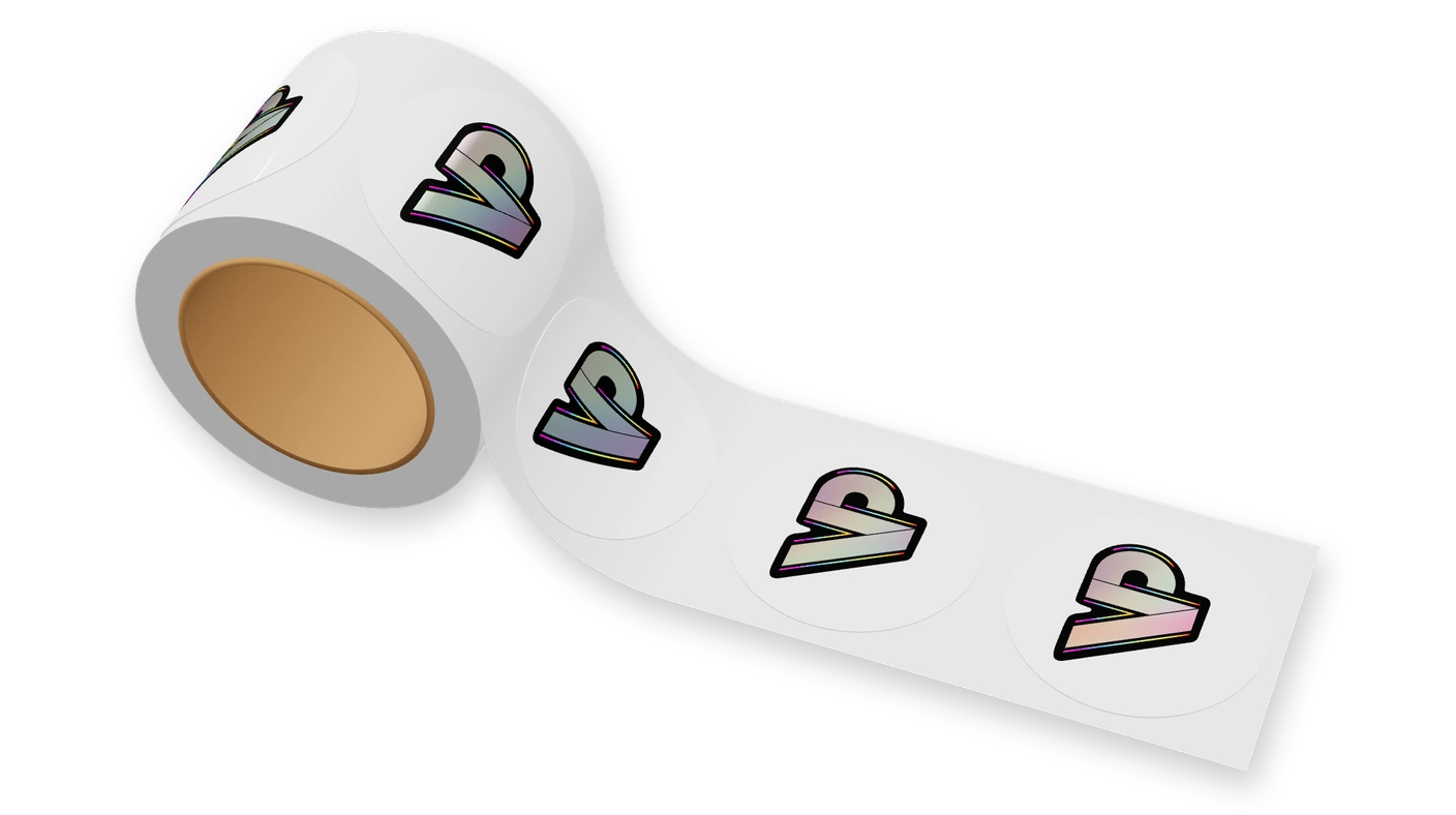 Roll of custom printed product labels