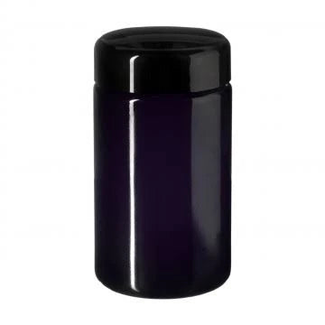 Empty Miron violet glass jar